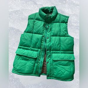 J. Crew Green Puffer Vest